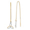 14k Yellow Gold and Rhodium Over 14k Yellow Gold Diamond-Cut Box Chain
Celtic Knot Threader Earrings