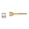 14K Yellow Gold Lab Grown Diamond 1/4ctw Certified VS/SI GH Screw Back 4
Prong Earrings