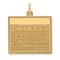 14k Yellow Gold Satin Saturday the First Day Calendar Pendant