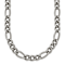 Titanium 7mm Solid Polished Figaro 22 Inch Chain