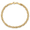 14k Yellow Gold 5mm Polished Fancy Byzantine Link Bracelet