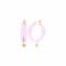 14K Yellow Gold Over Sterling Silver Acrylic Mini Star Charm Hoop
Earrings in Pink
