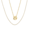 CZ Initial G Tennis Necklace And Pendant Set In 14K Gold Over Brass 4.05ctw