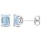 2.50ctw Octagon Sky Blue Topaz Stud Earrings in Sterling Silver