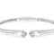 Polished Heart Cuff Bracelet With CZ