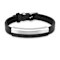 Mens Black Leather, Stainless Steel and Carbon Fiber Bracelet