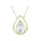 Pear Shape Lab-Grown Diamond Solitaire Pendant In 10K Gold 1.00ctw