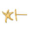 14k Yellow Gold Polished Starfish Stud Earrings