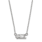 Rhodium Over Sterling Silver LogoArt Phi Sigma Sigma Extra Small Pendant Necklace