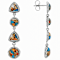 Spiny Oyster And Turquoise Oxidized Sterling Silver Dangle Earrings 6mm
8mm 6x6mm