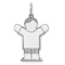 Rhodium Over 14K White Gold Satin Boy Love Charm
