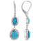 Sleeping Beauty Turquoise Dangle Earrings In Sterling Silver