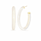 14K Yellow Gold Over Sterling Silver XL Oval Illusion Nude Acrylic Hoops
in Ivory