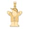 14k Yellow Gold Satin Diamond Kid with Hat Pendant