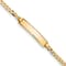 14k Yellow Gold Curb Link ID Bracelet