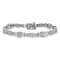 Rhodium Over Sterling Silver Cubic Zirconia Mom with Safety Clasp Bracelet