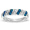 0.80ctw Sapphire and Diamond Band Ring in 14k White Gold