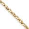 14k Yellow Gold 1.25mm Solid Flat Figaro 22 Inch Chain