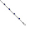 Rhodium Over 10k White Gold Diamond and Sapphire Bracelet