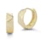 Bellissima Gold 14K Yellow Gold Angled Huggie Hoop Earrings