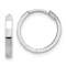 Rhodium Over 14k White Gold 1/2" Polished and Diamond-Cut Hinged
Hoop Earrings