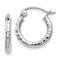 Diamond-Cut Tube Hoop Earrings In 10K White Gold