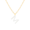 Letter M Initial Cultured Freshwater Pearl 18K Gold Over Sterling Silver
Pendant With  18" Chain