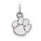 Rhodium Over Sterling Silver LogoArt Clemson University Extra Small Pendant