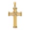 14k Yellow Gold Polished Cross Pendant