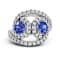 14K White Gold Tanzanite and Diamond Ring 1.28 ctw