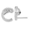 Rhodium Over 14k White Gold Polished U Shape Clip On and Stud Earrings