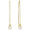 Cultured Freshwater Pearl Threader Earrings In 18K Gold Over Sterling
Silver 6mm
