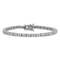 Rhodium Over Sterling Silver Polished Cubic Zirconia with Safety Clasp
Tennis Bracelet