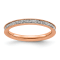 14K Rose Gold Over Sterling Silver Stackable Expressions and Diamonds
Ring 0.195ctw