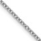 Rhodium Over 14k White Gold 1.4mm Solid Round Open Wide Link Cable 24
Inch Chain
