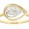 Timeless Lab-Grown Floating Pear Diamond Solitaire Ring In 10K Gold
