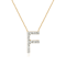 Lab-Grown Diamond Initial F Necklace In 14K Gold Over Sterling Silver 0.50ctw