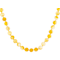 Yellow Mother-Of-Pearl Beaded Necklace In Sterling Silver 18 Inch