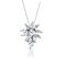 Marquise CZ Starburst Pendant Necklace In Sterling Silver