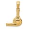 14k Yellow Gold 3D Blow Dryer Pendant