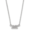 Rhodium Over Sterling Silver LogoArt Sigma Delta Tau Extra Small Pendant Necklace