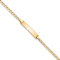 10k Yellow Gold Flat Curb Link ID Bracelet