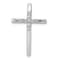 Rhodium Over 14k White Gold Diamond Cross Chain Slide