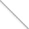 Rhodium Over 14k White Gold 0.4mm Cable 24 Inch Chain