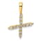 14K Yellow Gold Lab Grown Diamond Letter X Initial Pendant