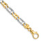 14K Two-tone Gold 5.5mm Hand-polished Fancy Link Bracelet