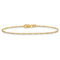 10k Yellow Gold 1.25mm Flat Figaro Pendant Link Bracelet