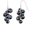 6-10mm Black Cultured Freshwater Pearl Rhodium Over Sterling Silver Earrings