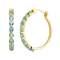Sky Blue Topaz 18k Yellow Gold Over Sterling Silver Hoop Earrings