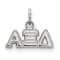 Rhodium Over Sterling Silver LogoArt Alpha Xi Delta Extra Small Pendant